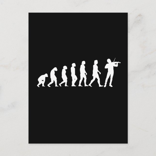 Carte Postale Évolution violoniste (Devant)