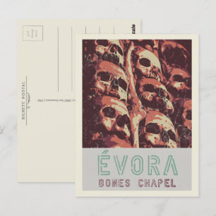 Carte Postale Evora Bones Chapelle illustration Portugal