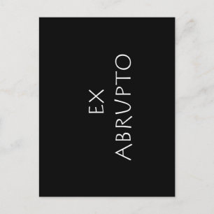 Carte Postale Ex abrupto