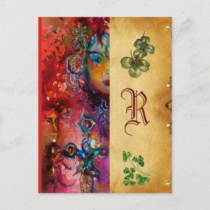 Carte Postale EXCALIBUR Monogramme Parchemin Saint-Patrick