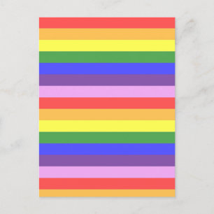 Carte Postale Excellente qualité Rainbow Stripe Bright Colors