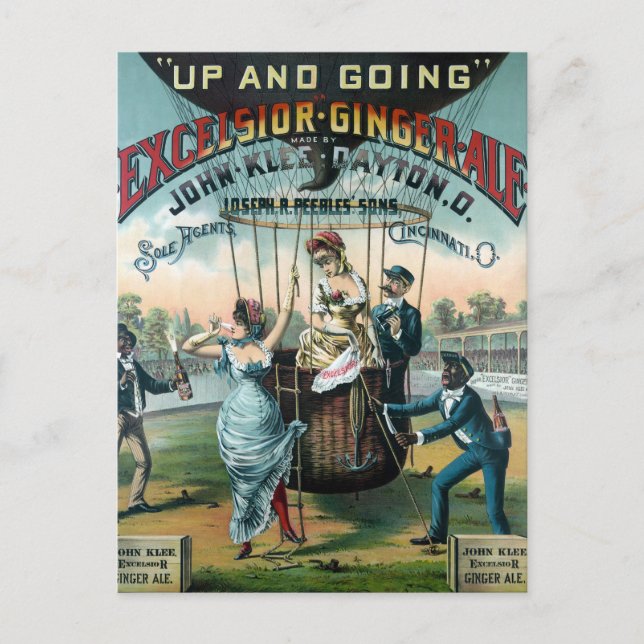 Carte Postale Excelsior Ginger Ale (Devant)