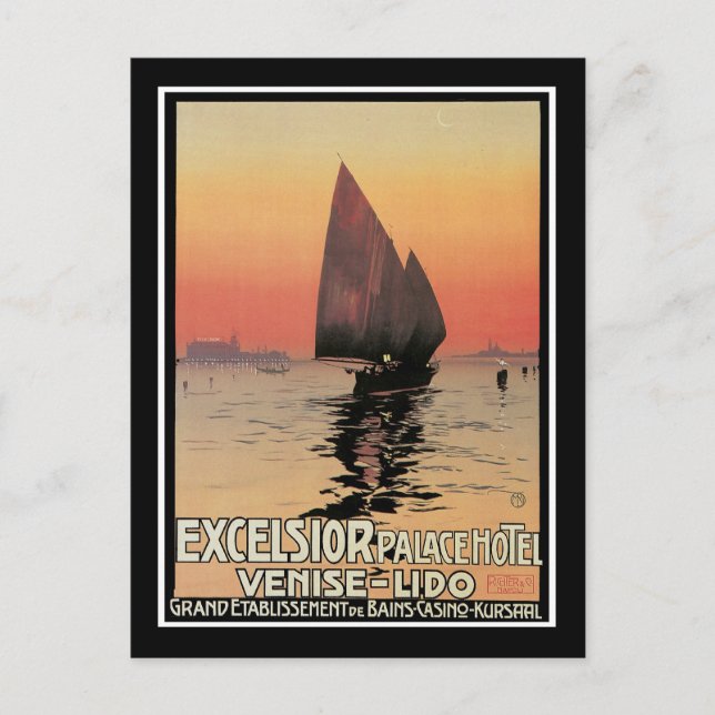 Carte Postale Excelsior Palace Hôtel : Venise-Lido (Devant)