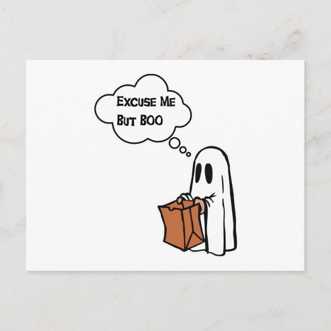 Carte Postale Excusez-moi mais Boo (Devant)
