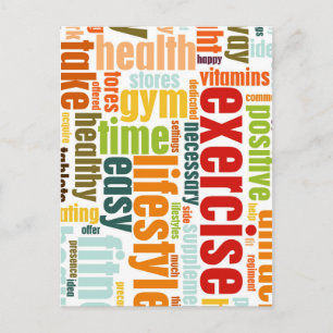 Carte Postale Exercice Fitness Lifestyle