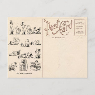 Carte postale Exercices de golf vintages