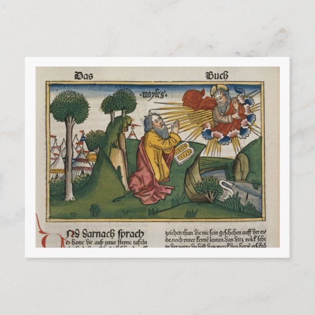 Carte Postale Exodus 34 1-10 Moïse reçoit le deuxième comprimé w (Devant)