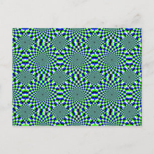 Carte Postale Expansion de l'illusion optique Roues tournantes