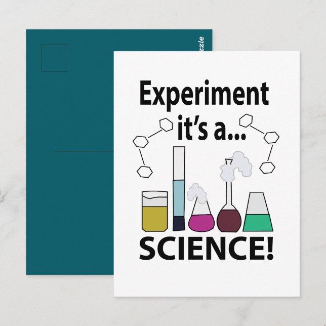 Carte Postale Expérience scientifique C'est une science (Devant / Derrière)