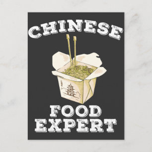 Carte Postale Expert en cuisine chinoise Amateur de nouilles asi