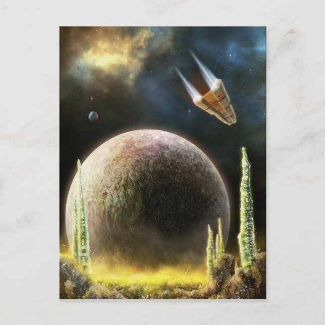 Carte Postale Explorateur Magellan - Surface Universe | Art SF (Devant)