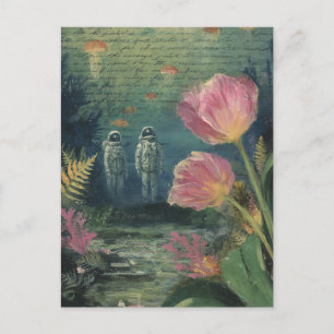 Carte Postale Explorateurs de tulipes sous-marines Collage