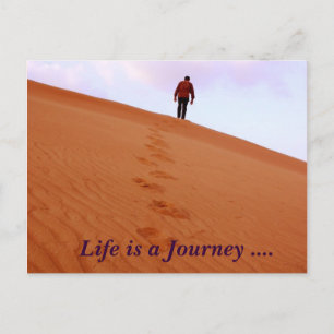 Carte Postale Exploration, La vie est un voyage ....