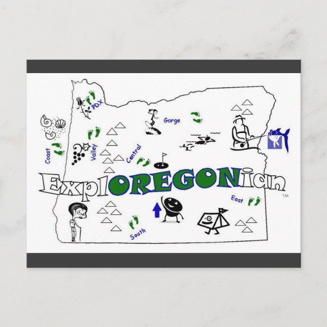 Carte Postale ExplOREGONian ajoutez votre ville ! Aimez-le :) (Devant)