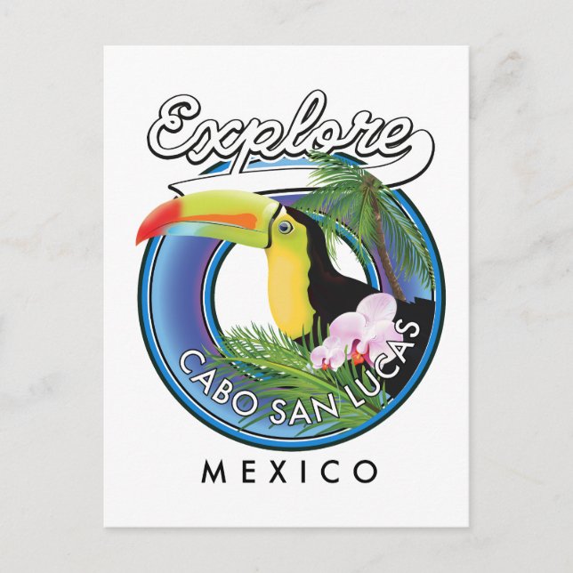 Carte Postale explorer cabo san lucas mexique patch de voyage (Devant)