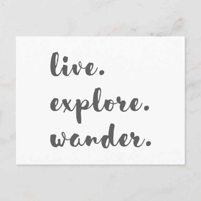 Carte Postale Explorez en direct Wander (Devant)