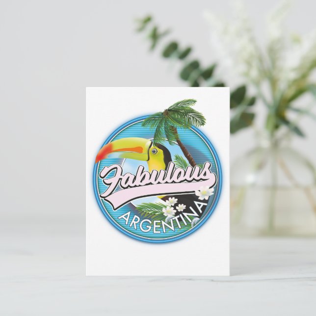 Carte Postale explorez le fabuleux logo de l'Argentine (Debout devant)