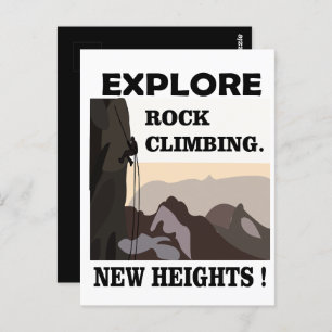 Carte Postale Explorez New Heights Rock Escalade