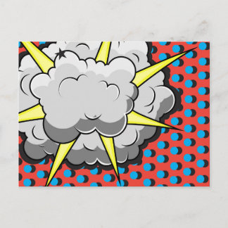 Carte Postale Explosion de style comique pop art