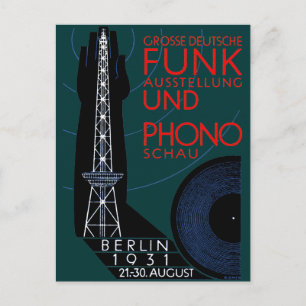 Carte Postale Exposition allemande de radio et de musique 1931