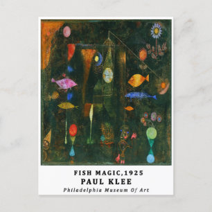 Carte Postale Exposition Bauhaus Paul Klee Fish Magic