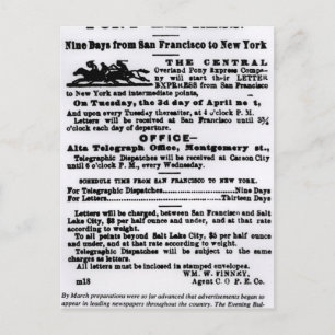 Carte Postale Express Pony, Neuf Jours