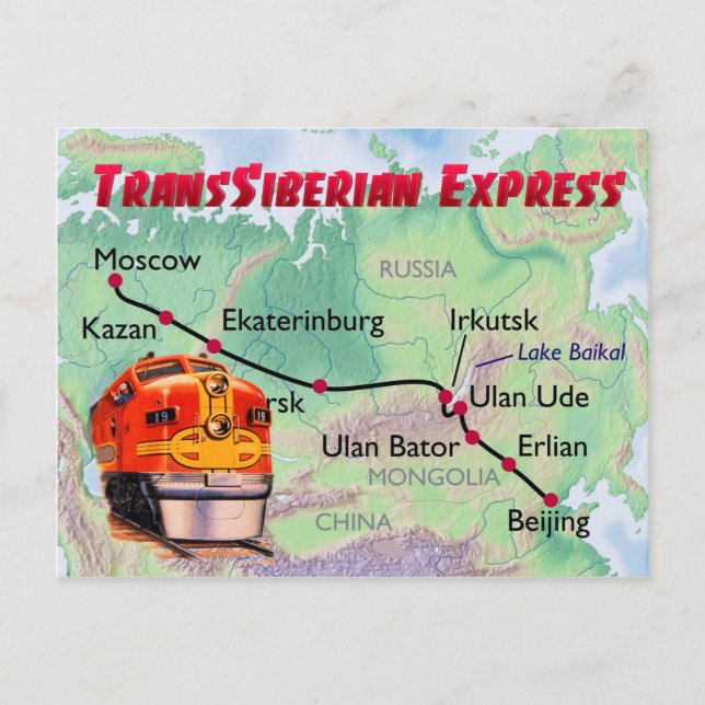 Carte Postale Express transsibérien (Devant)