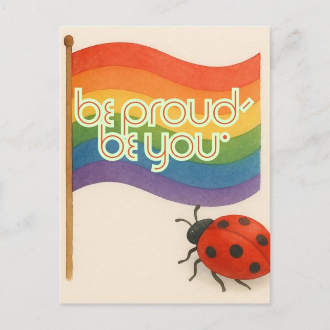 Carte Postale Expression en gras LGBTQ et fierté (Devant)