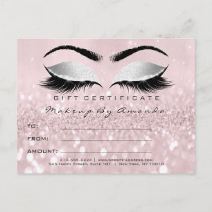 Carte Postale Extension Maquillage Gris rose