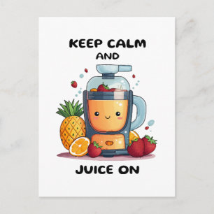 Carte Postale Extracteur de jus Garder son calme et jus  Santé 