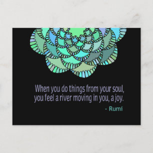 Carte Postale Extrait de la citation de Soul Rumi