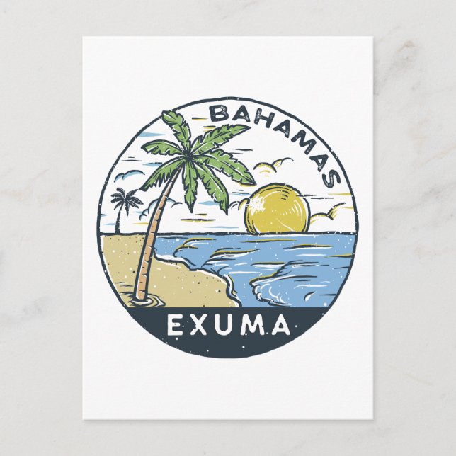 Carte Postale Exuma Bahamas Vintage (Devant)