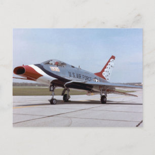 Carte Postale F-100D NORTH AMERICAN Super Saber USAF THUNDERBIRD