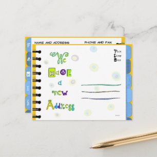 Carte postale F-J Moving Faire-part Address Book