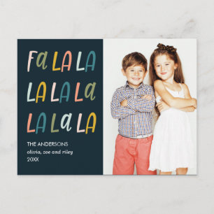 Carte Postale FA LA LA Couleurs pastel Vacances photo mignon