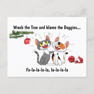 Carte postale Fa-la-la-la-la-la-la-la-la-Cats