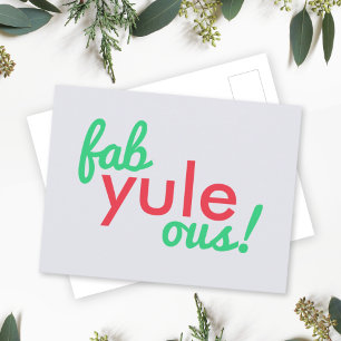 Carte Postale Fab Yule Ous Fabuleux Noël élégant Fun Fab