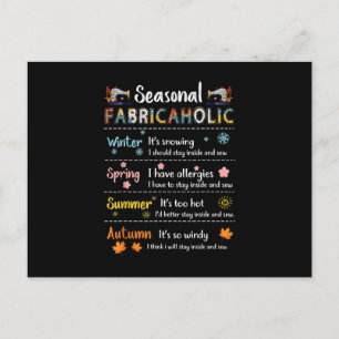 Carte Postale Fabricaholic Saisonnier Hiver Printemps Été Automn