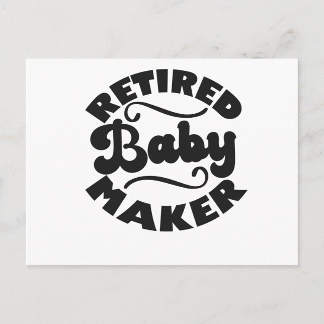 Carte Postale Fabricant de Bébé Retraité Cadeau Drôle de Vasecto (Devant)