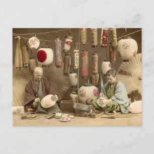 Carte Postale Fabricants Japonais de Lanternes en Papier, Photo 