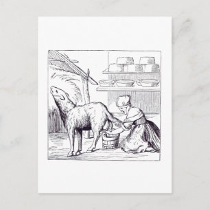 Carte Postale Fabrication de fromages en Suisse, d'après une gra