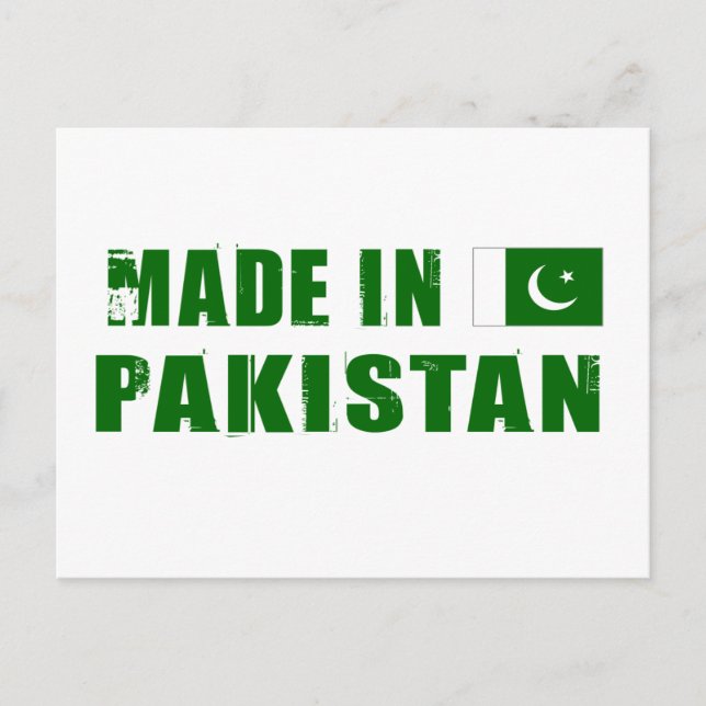 Carte Postale Fabriqué au Pakistan (Devant)