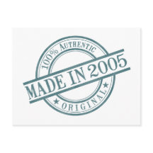 Fabriqué en 2005 Anniversaire en caoutchouc logo r