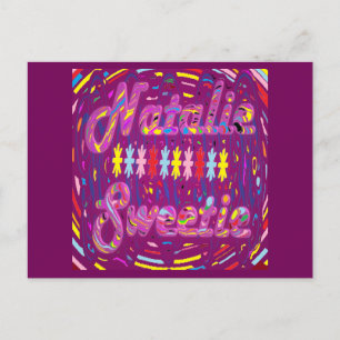 CARTE POSTALE FABRIQUÉ POUR LA NATALIE ET LA CONCEPTION D'ART AV