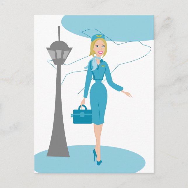 Carte Postale Fabuleux agent de bord (Devant)