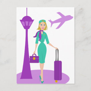Carte Postale Fabuleux agent de bord