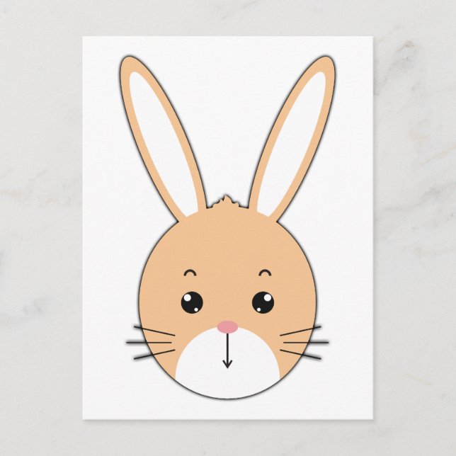 Carte Postale Face de lapin (Devant)