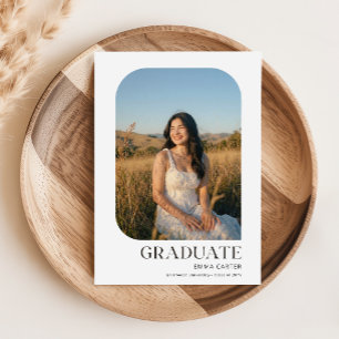 Carte Postale Faire Annonce de Diplômé Élégante de Remise des Di