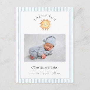 Carte Postale Faire annonce de naissance de bébé garçon au solei