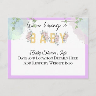 Carte Postale Faire Annonces de Grossesse de Bébé